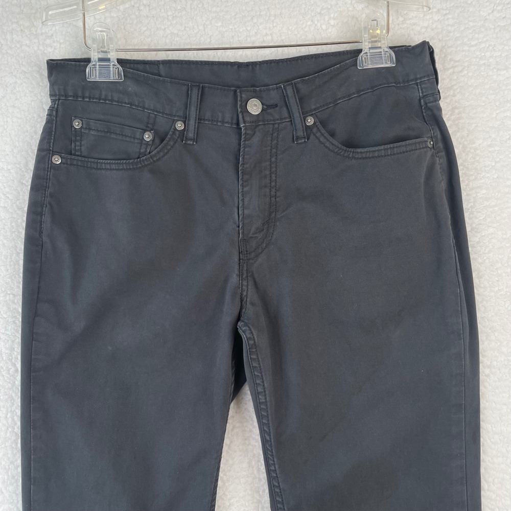 Levis 514 Straight Fit Pants Mens 32x32 Charcoal Gray Stretch Twill Denim Jeans